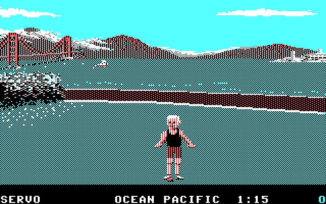 California Games IBM PC/Compatibles Screenshot: Footbag start.