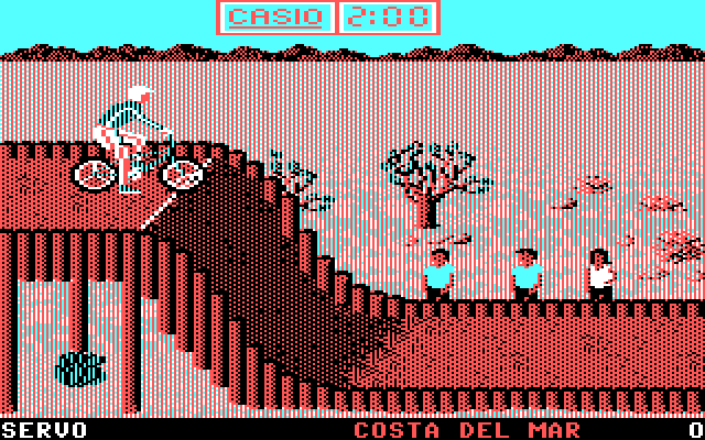 California Games IBM PC/Compatibles Screenshot: BMX start.