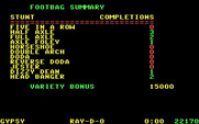 California Games for IBM PC/Compatibles - Footbag points summary.