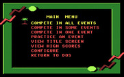 California Games for IBM PC/Compatibles - The main menu.