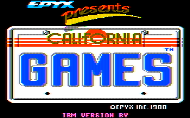 California Games IBM PC/Compatibles Screenshot: Title screen.