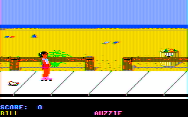 California Games IBM PC/Compatibles Screenshot: Skating start.