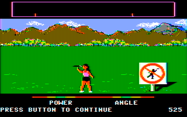California Games IBM PC/Compatibles Screenshot: A successful catch!