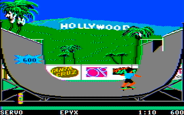 California Games IBM PC/Compatibles Screenshot: I earned 600 points for that stunt!