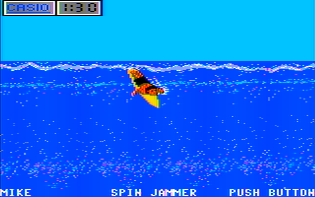 California Games IBM PC/Compatibles Screenshot: Surfing start...