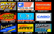 California Games for IBM PC/Compatibles - First, setup the players and choose a sponsor.