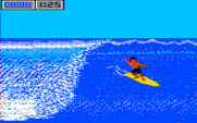 California Games for IBM PC/Compatibles - Surfing; don't let the wave catch up!