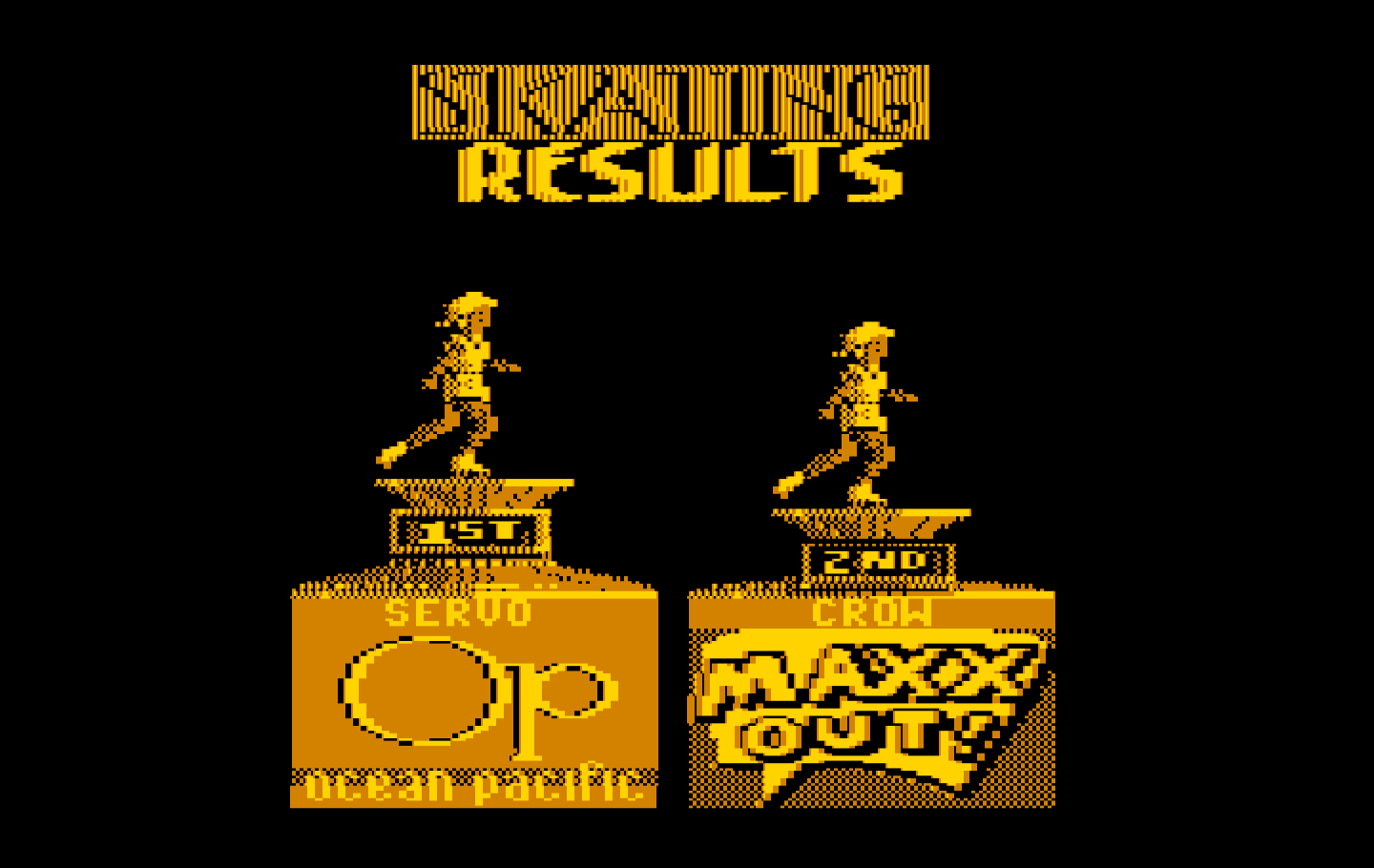 California Games IBM PC/Compatibles Screenshot: Skating results...