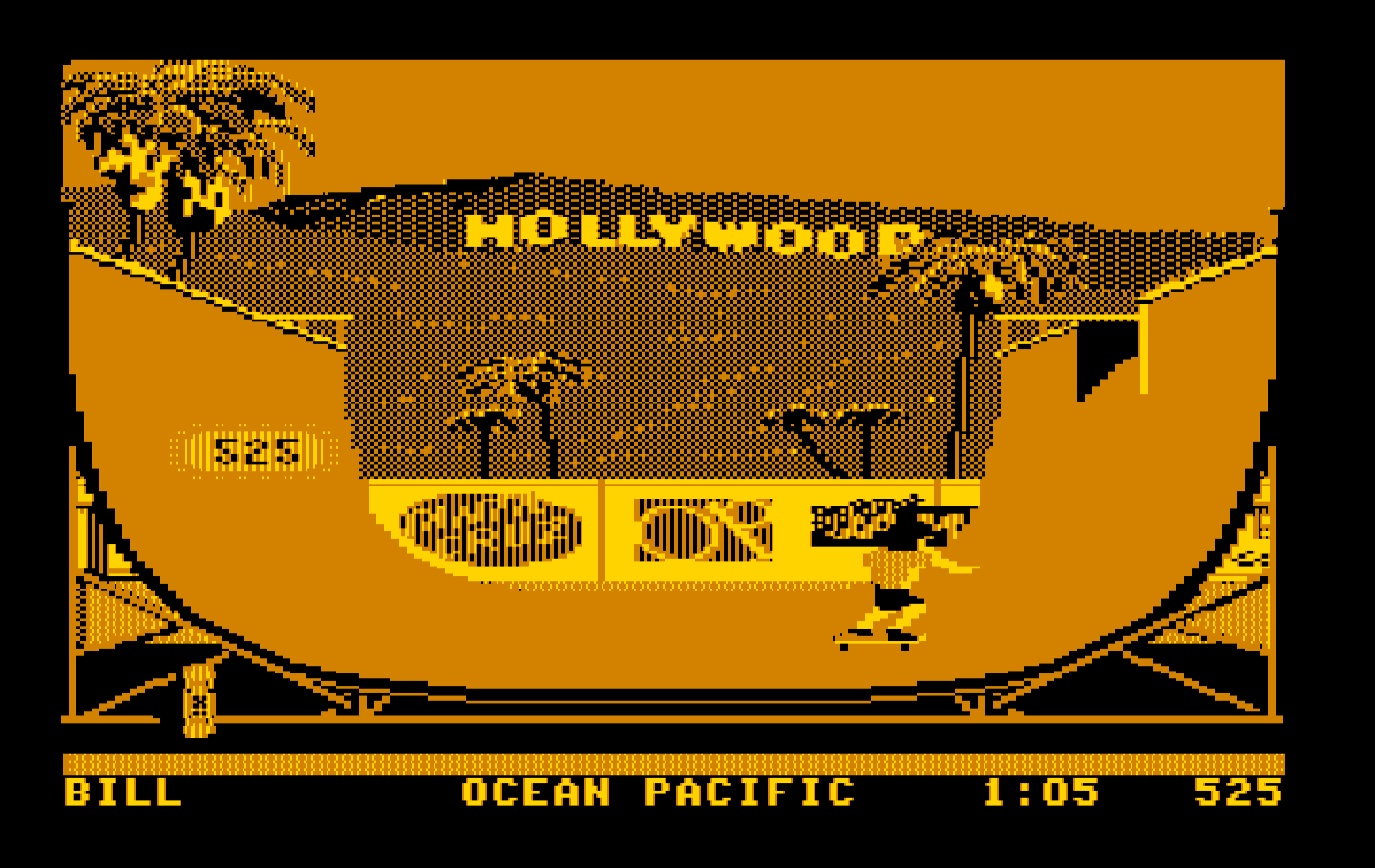 California Games IBM PC/Compatibles Screenshot: Bonus points earned for performing tricks!