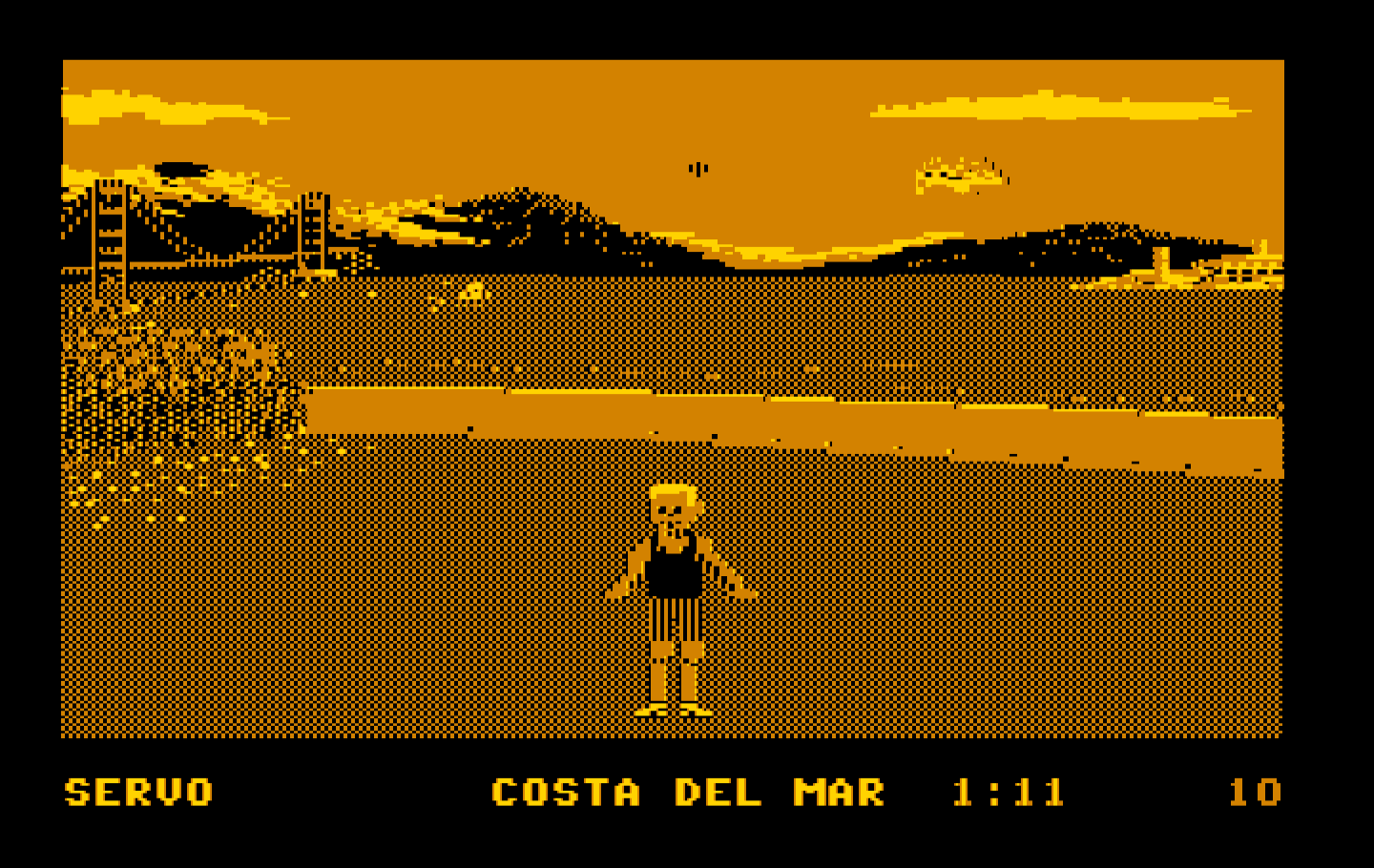 California Games IBM PC/Compatibles Screenshot: Footbag start.