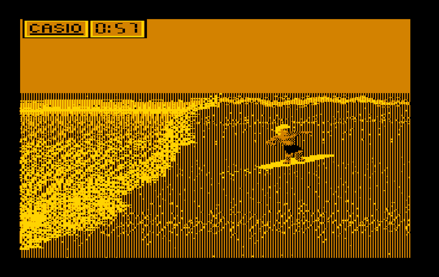 California Games IBM PC/Compatibles Screenshot: Surfing results.