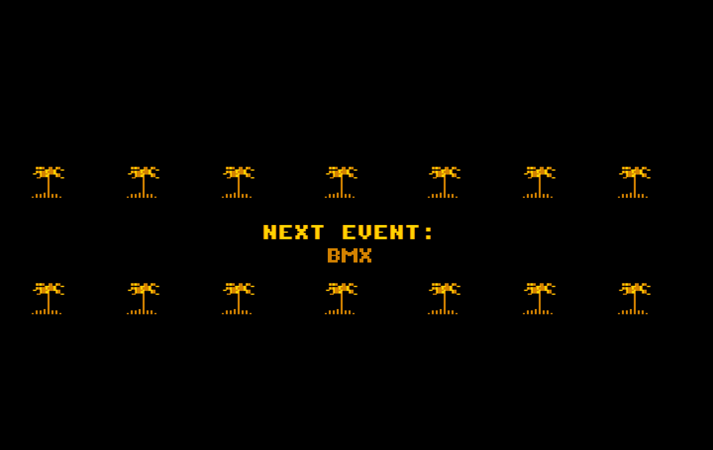 California Games IBM PC/Compatibles Screenshot: Time for the final event, BMX!
