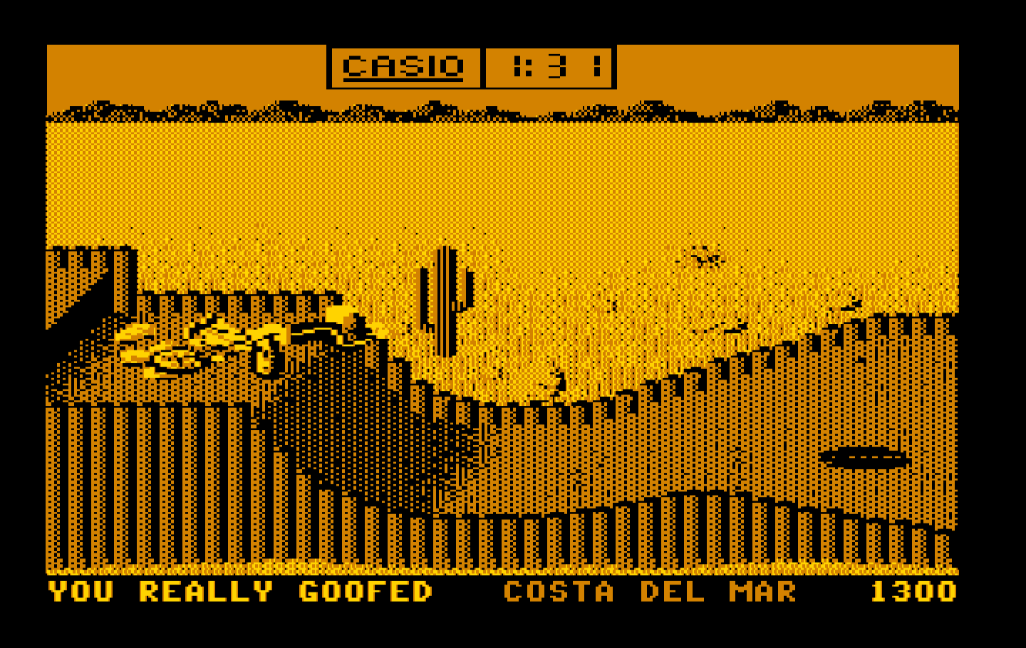 California Games IBM PC/Compatibles Screenshot: BMX results.