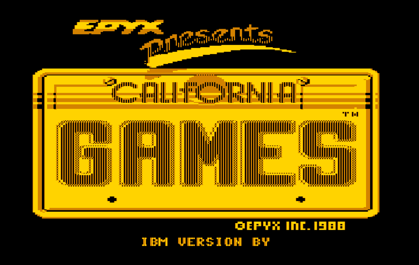California Games IBM PC/Compatibles Screenshot: Title screen.
