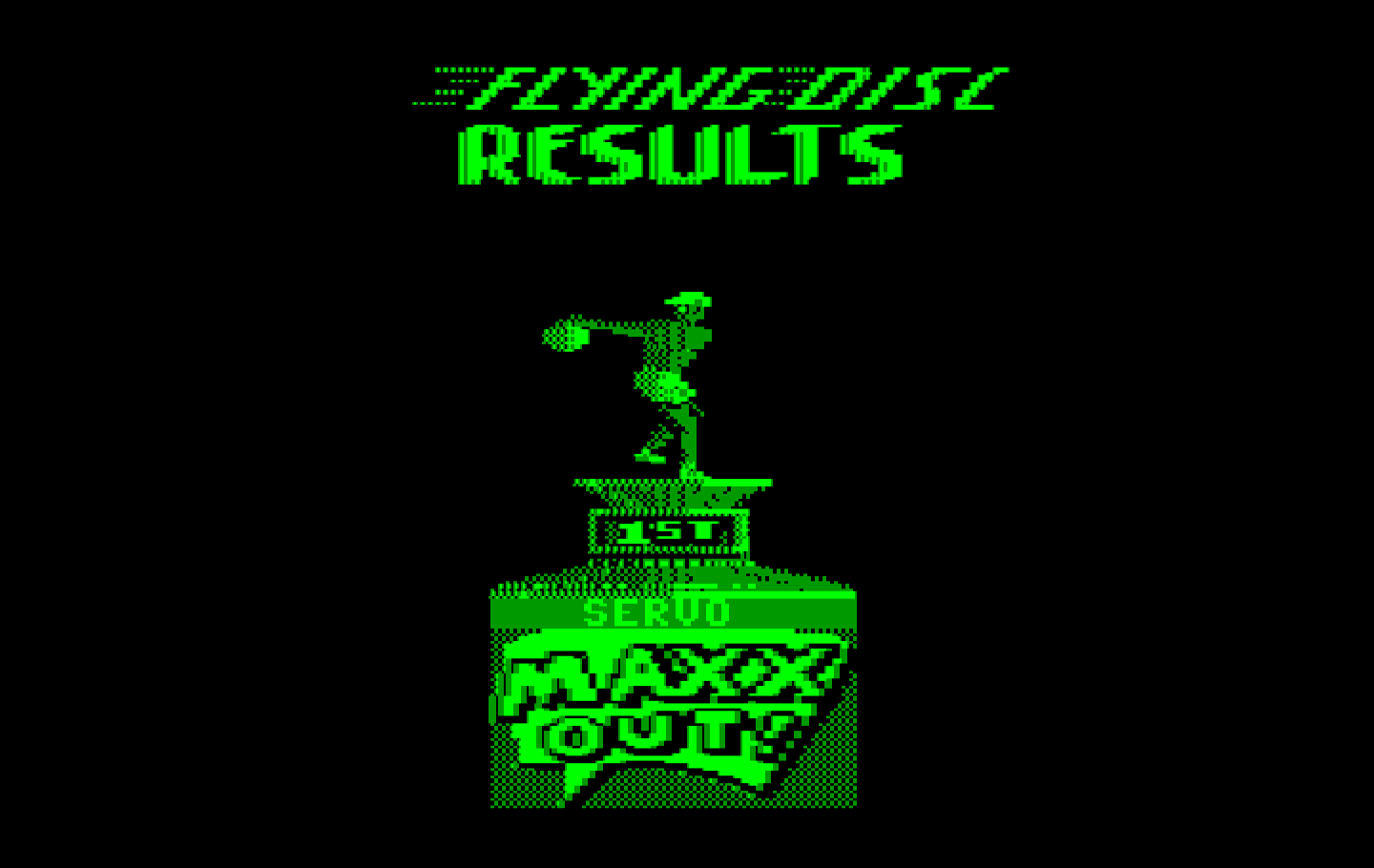 California Games IBM PC/Compatibles Screenshot: Flying disc results.
