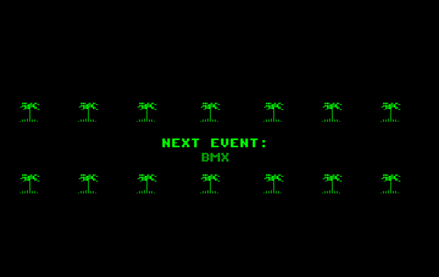 California Games IBM PC/Compatibles Screenshot: Time for the final event, BMX!
