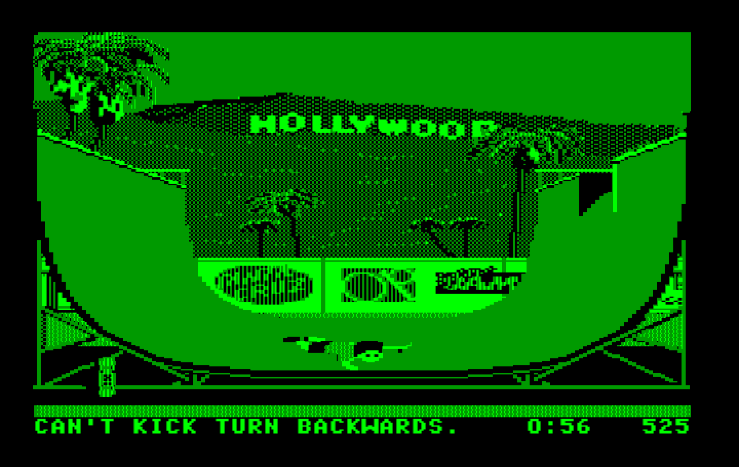 California Games IBM PC/Compatibles Screenshot: Crash; can't kick turn backwards.