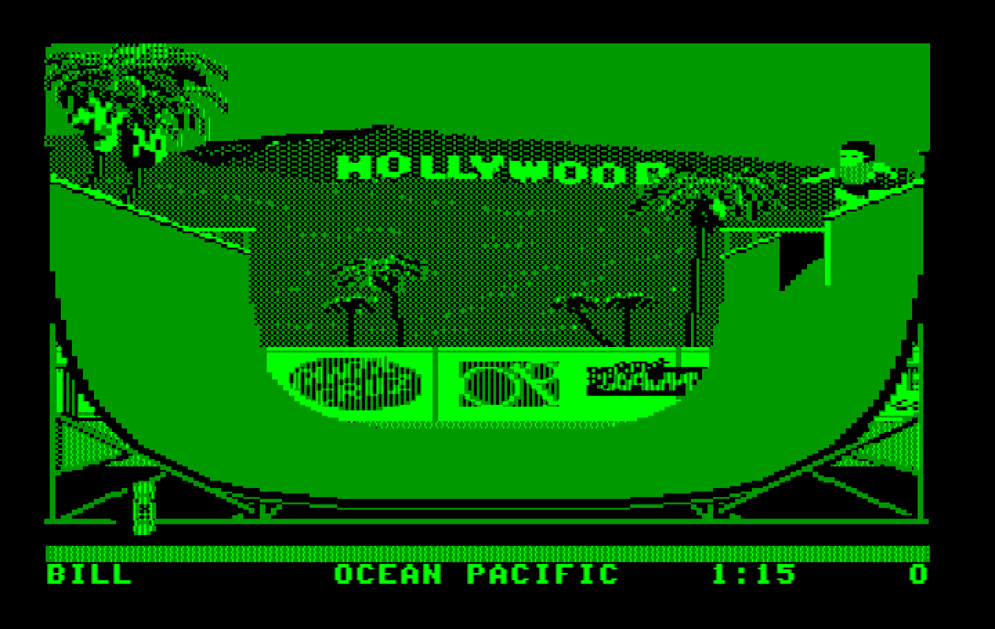 California Games IBM PC/Compatibles Screenshot: Halfpipe start.