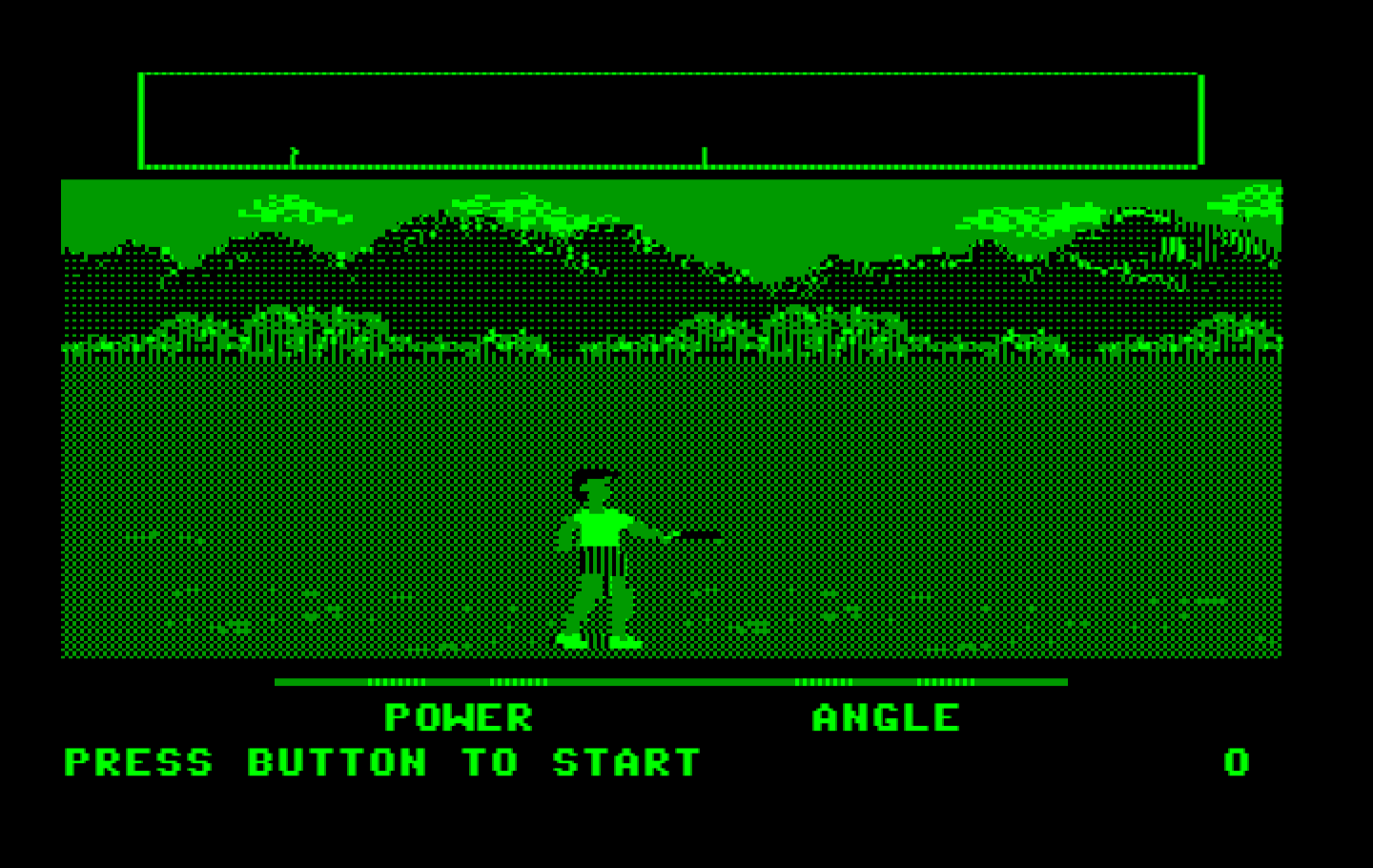 California Games IBM PC/Compatibles Screenshot: Flying disc start.