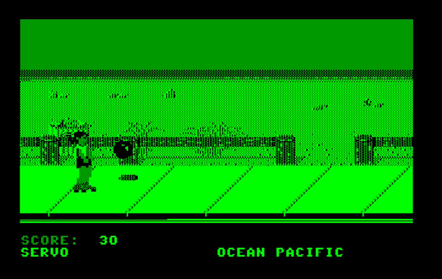 California Games IBM PC/Compatibles Screenshot: Don't let the bouncing beach ball hit you!