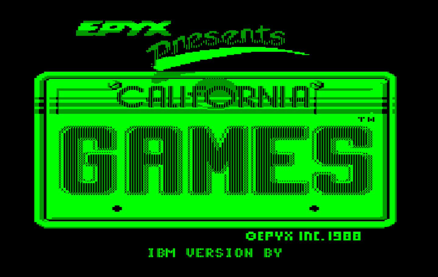 California Games IBM PC/Compatibles Screenshot: Title screen.