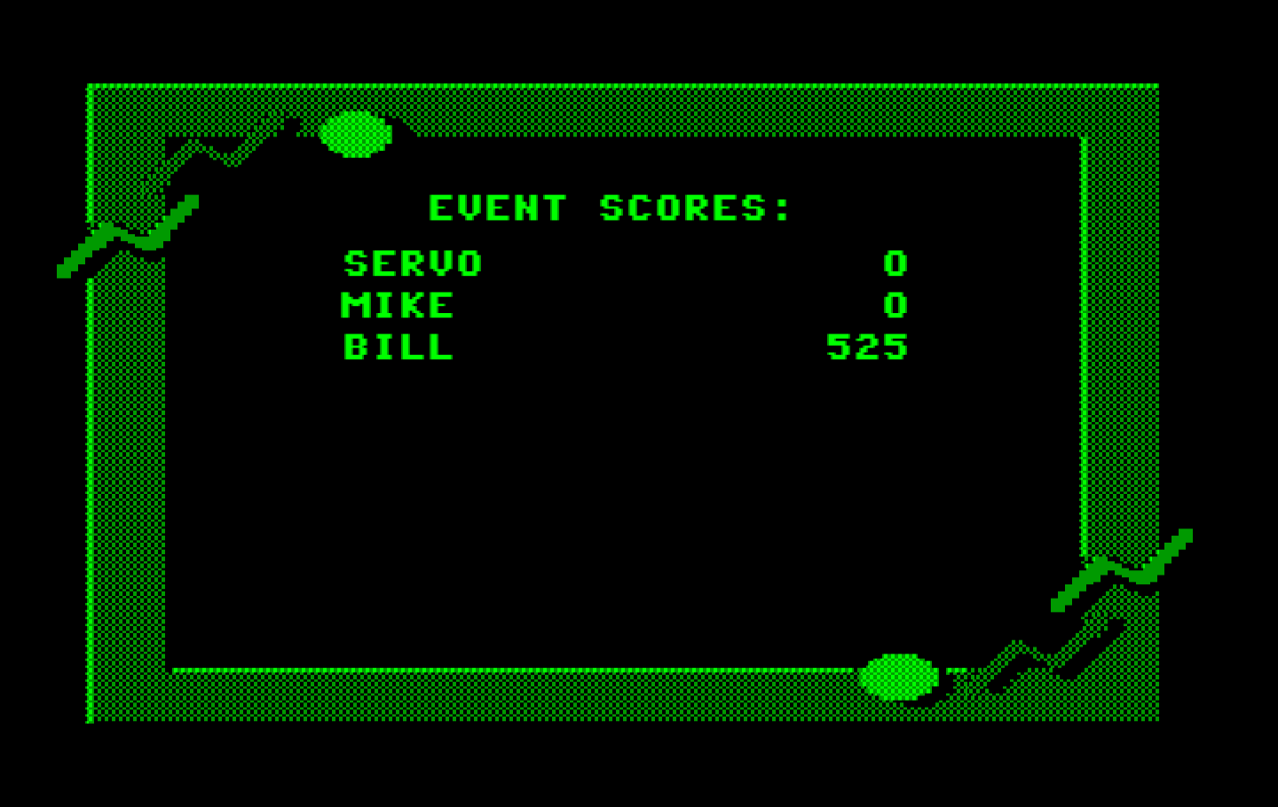 California Games IBM PC/Compatibles Screenshot: Event scores.