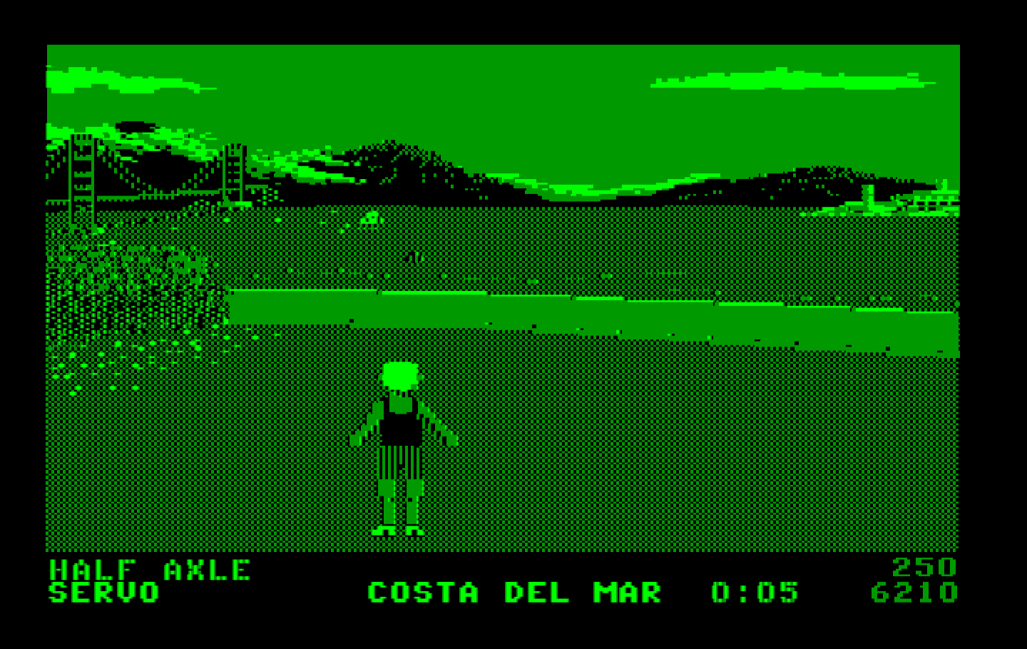 California Games IBM PC/Compatibles Screenshot: Bonus points for half axle!