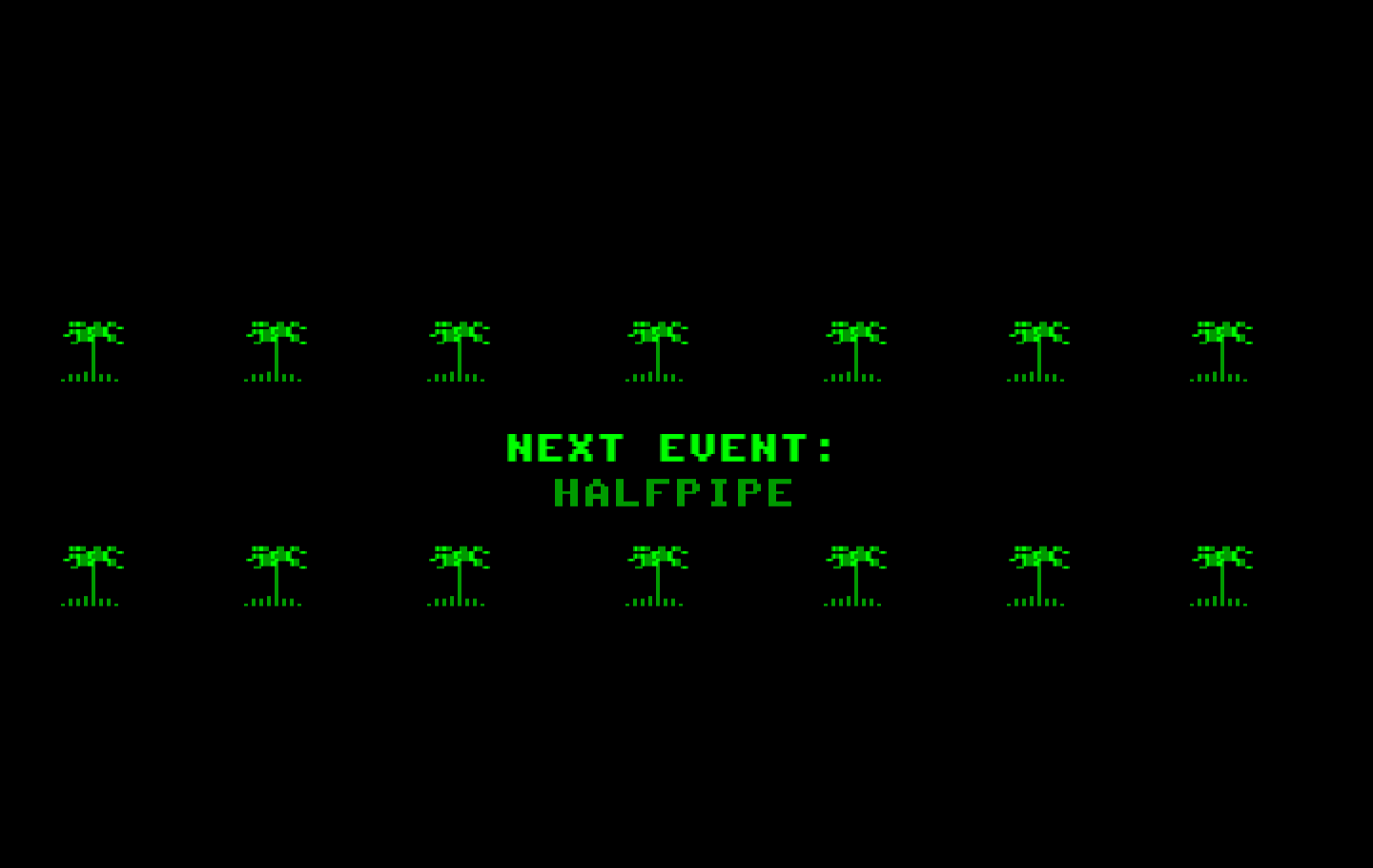 California Games IBM PC/Compatibles Screenshot: Now loading, halfpipe...