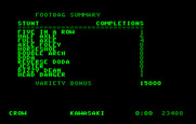 California Games for IBM PC/Compatibles - Footbag scoring summary.