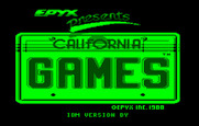 California Games for IBM PC/Compatibles - Title screen.