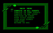 California Games for IBM PC/Compatibles - The main menu.