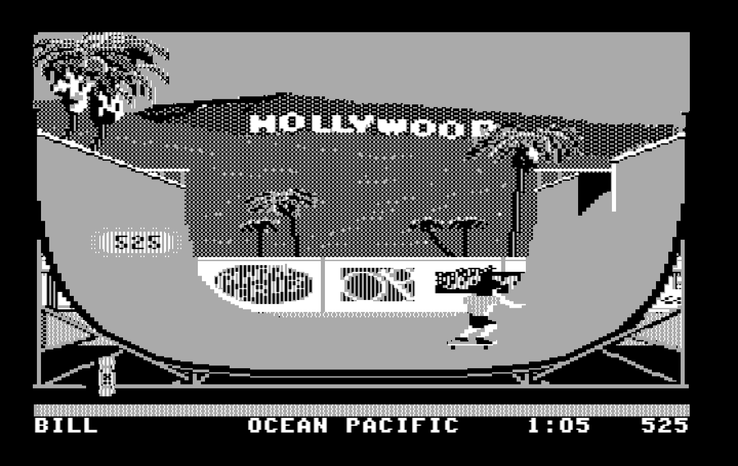 California Games IBM PC/Compatibles Screenshot: Bonus points earned for performing tricks!