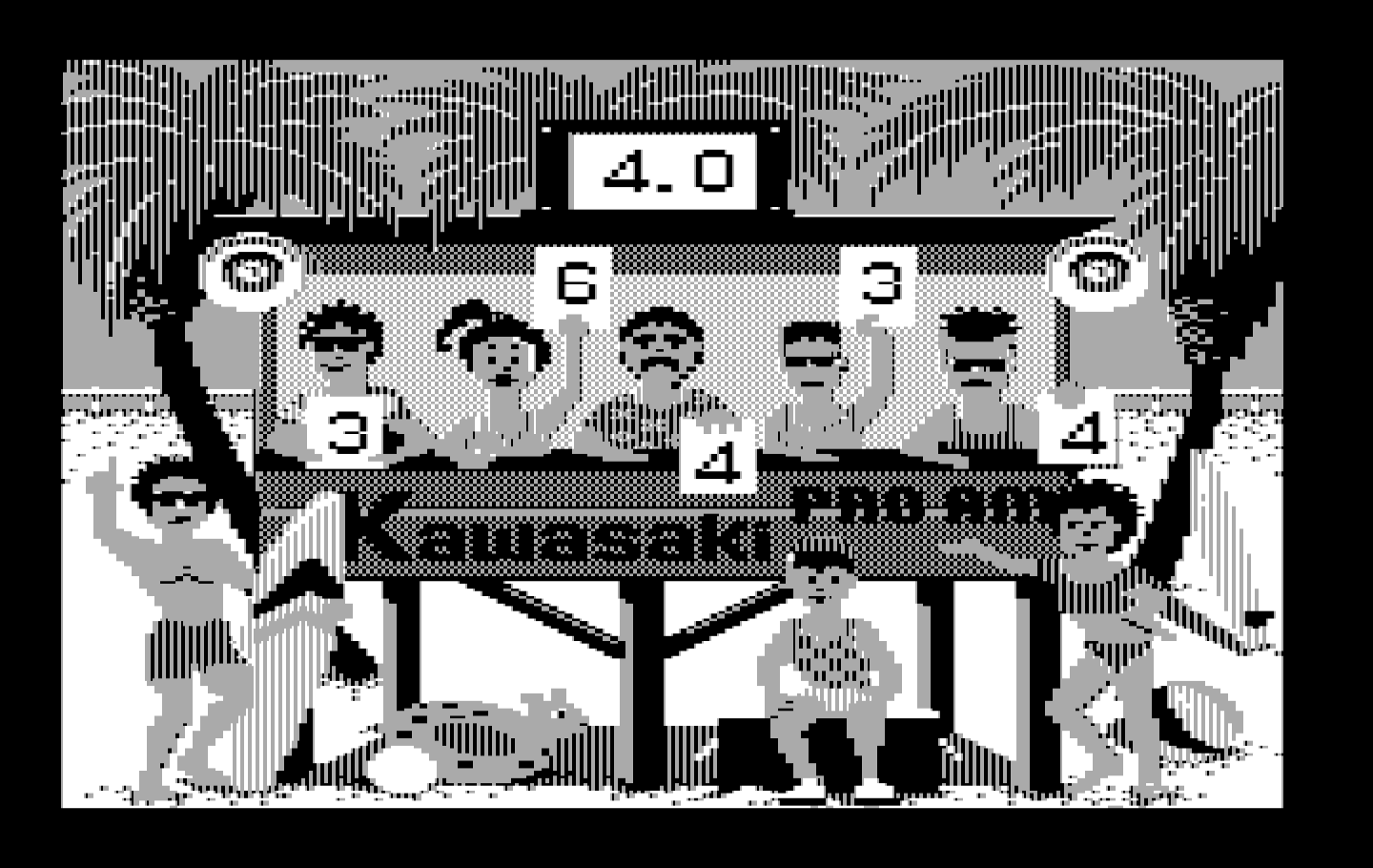 California Games IBM PC/Compatibles Screenshot: Here's my surfing score; not great...