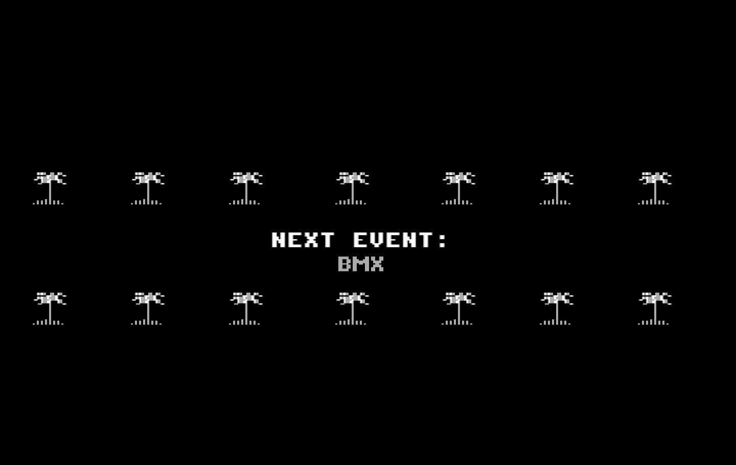 California Games IBM PC/Compatibles Screenshot: Time for the final event, BMX!