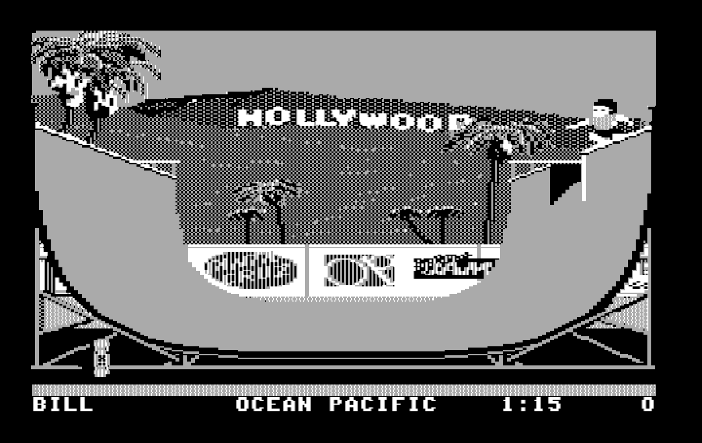 California Games IBM PC/Compatibles Screenshot: Halfpipe start.