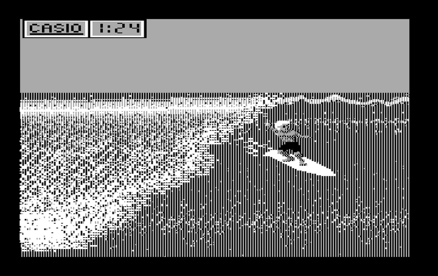 California Games IBM PC/Compatibles Screenshot: The wave is closing in...