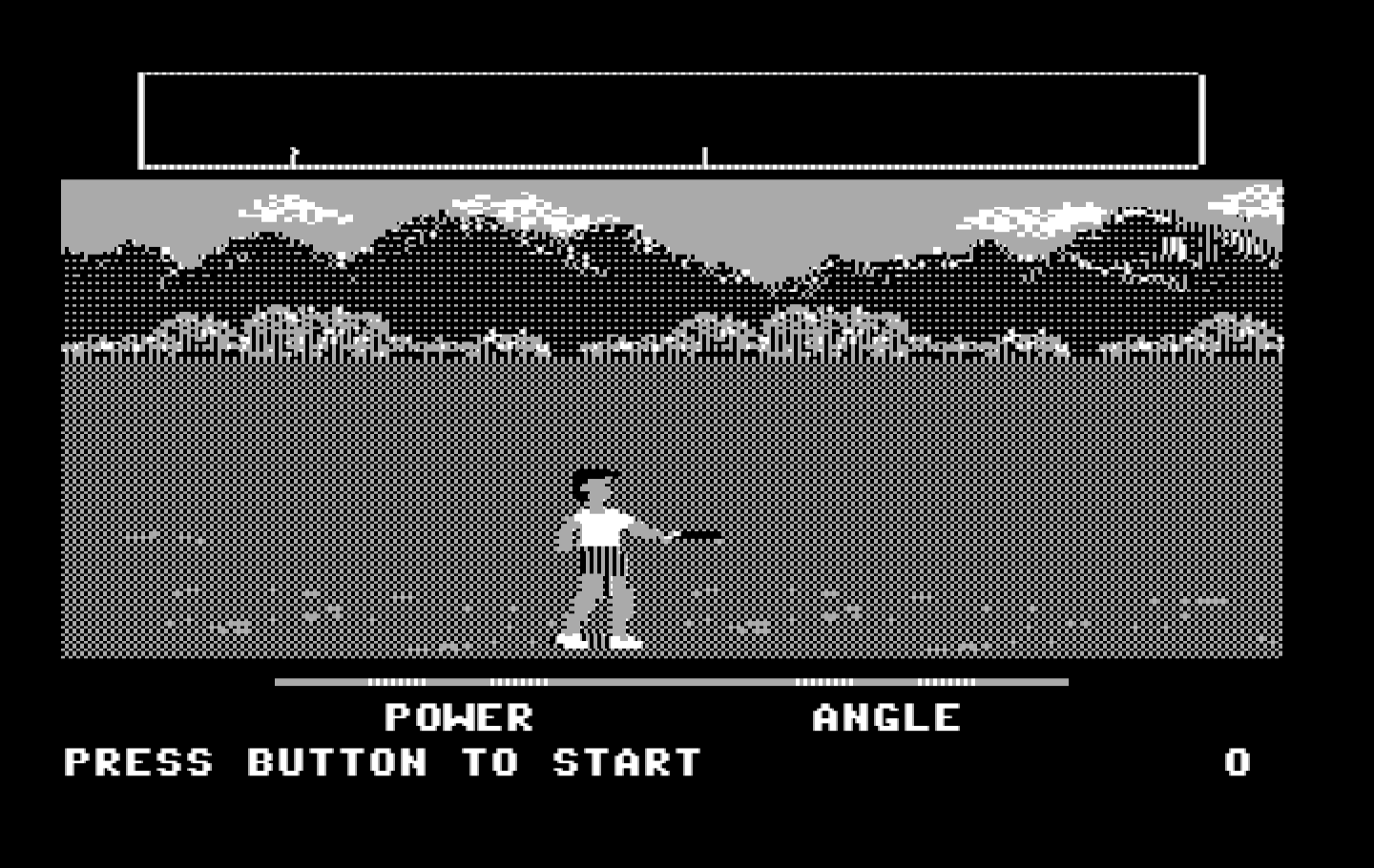 California Games IBM PC/Compatibles Screenshot: Flying disc start.
