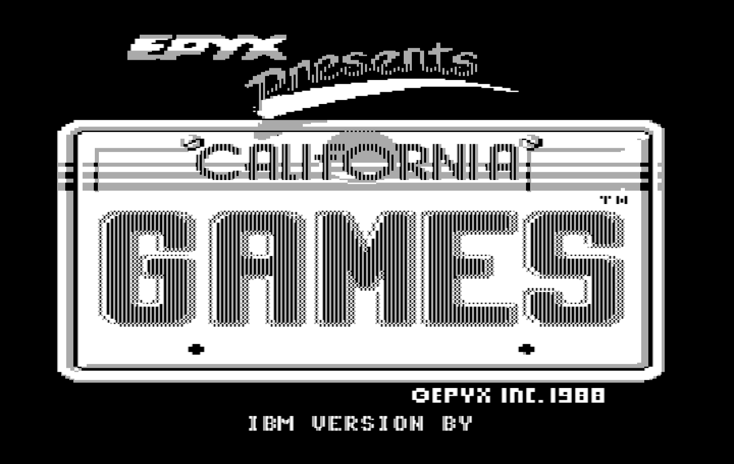 California Games IBM PC/Compatibles Screenshot: Title screen.