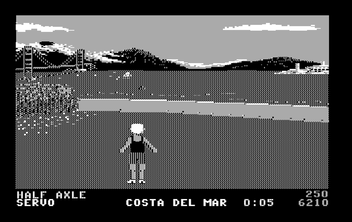 California Games IBM PC/Compatibles Screenshot: Bonus points for half axle!