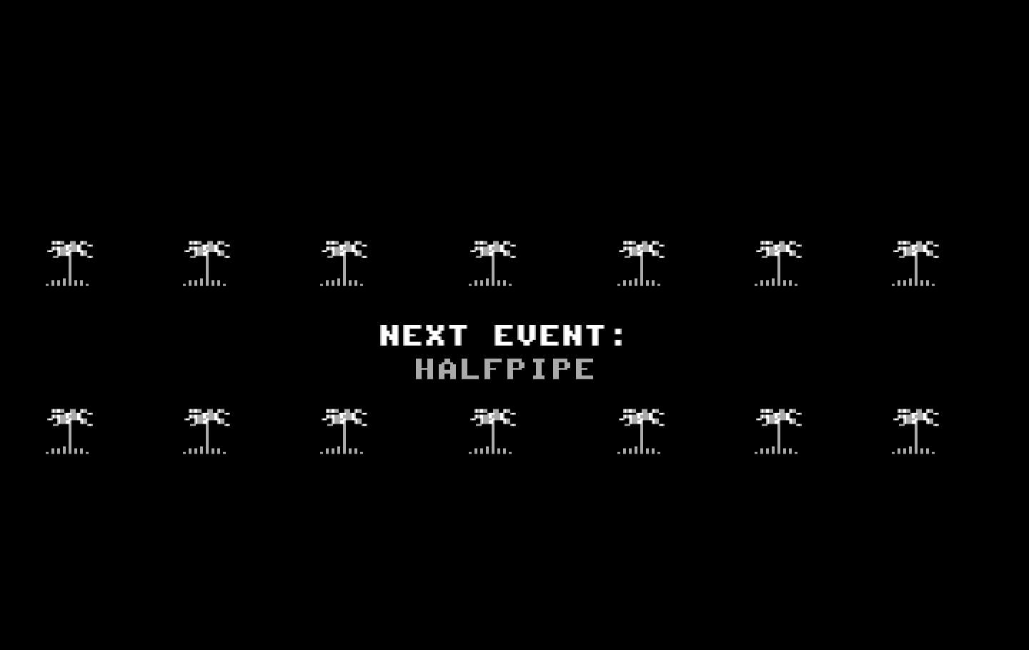 California Games IBM PC/Compatibles Screenshot: Now loading, halfpipe...