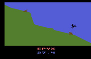 California Games for Atari 2600 - BMX event...jumping over some obstacles...