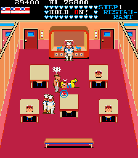 Mikie: High School Graffiti Arcade Screenshot: Caught!