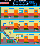 Mikie: High School Graffiti for Arcade - Running down to the lower level.