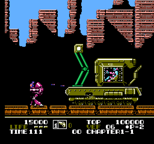 Low G Man NES / Famicom Screenshot: The first end of level boss.