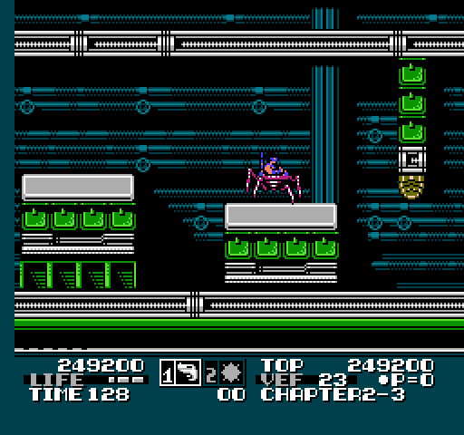 Low G Man NES / Famicom Screenshot: Acquired a spider-like vehicle.