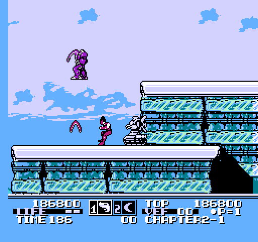 Low G Man NES / Famicom Screenshot: Ouch, hit with a boomerang.