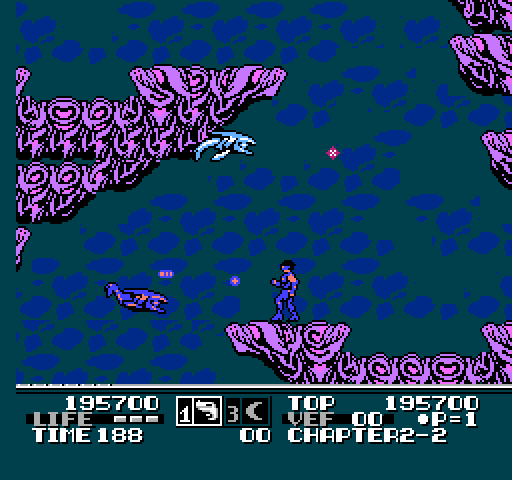 Low G Man NES / Famicom Screenshot: Attacking dangerous creatures...