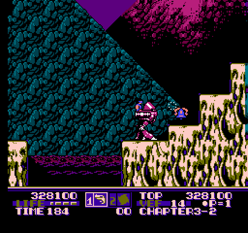 Low G Man NES / Famicom Screenshot: Riding the stolen robot...