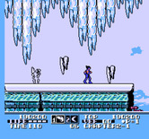Low G Man for NES / Famicom - Don't get hit by falling ice.
