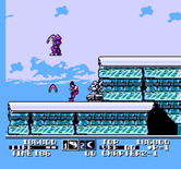 Low G Man for NES / Famicom - Ouch, hit with a boomerang.